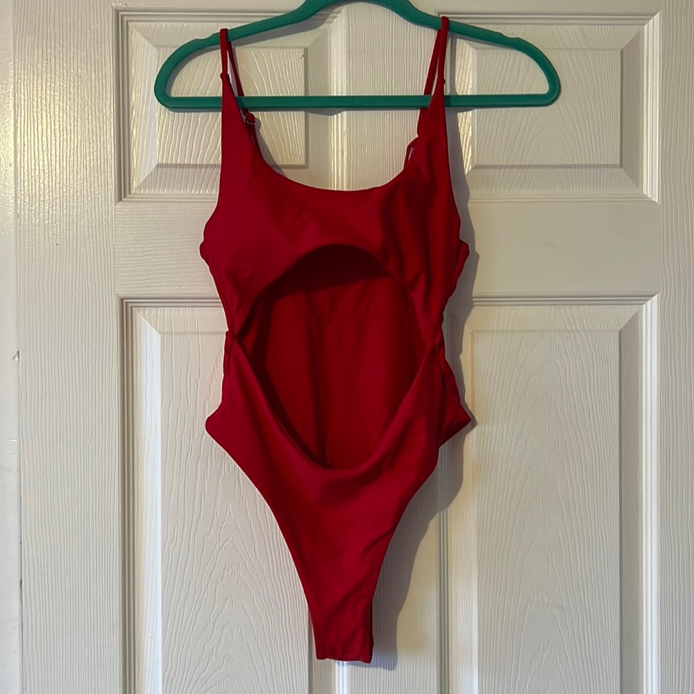 Zaful Red Swimsuit High-cut